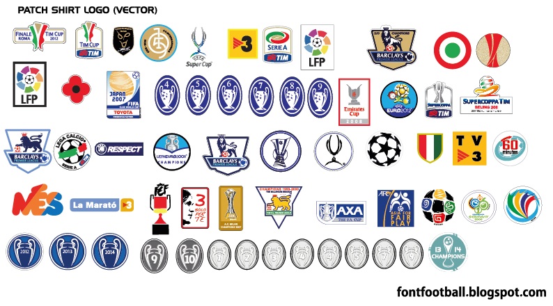 794x440 Font Football Patch Shirt On Vector