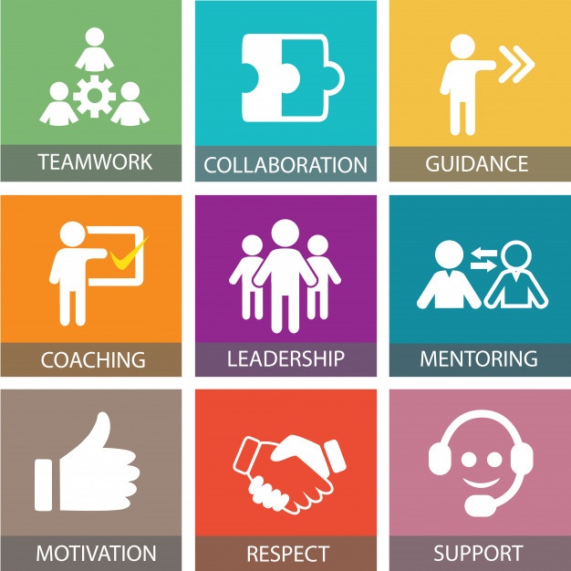 626x626 Leadership Business Concept Leader People Icon Typography Vector