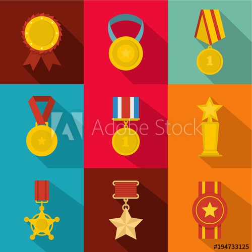 500x500 Respect Icons Set Flat Set Of Respect Vector Icons For Web