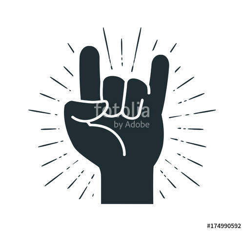 500x473 Rock Symbol, Hand Gesture Cool, Party, Respect, Communication