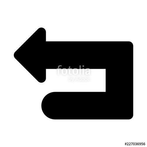 500x500 Backarrow Arrow Undo Back Fill Response Vector Icon Stock Image