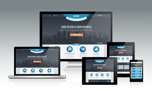500x300 Realistic Devices Responsive Design Template Vector Free Download