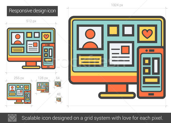 600x432 Responsive Design Line Icon Vector Illustration Andrei Krauchuk