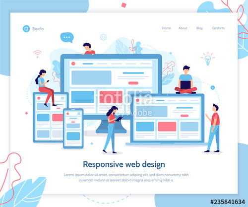 500x417 Development Of Web Design For Different Devices Landing