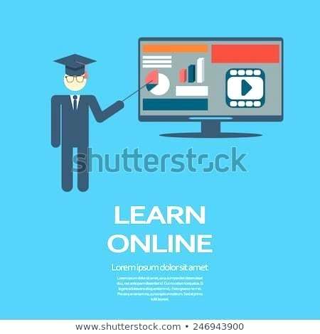 450x470 Online Learning Education Template With Electronic Technology