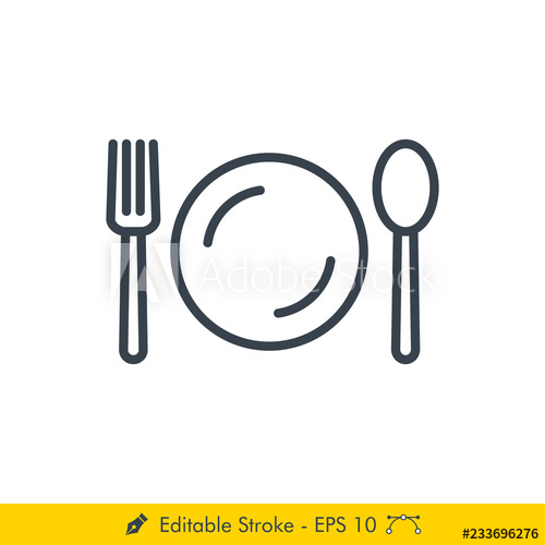 500x500 Plate Dish Spoon And Fork