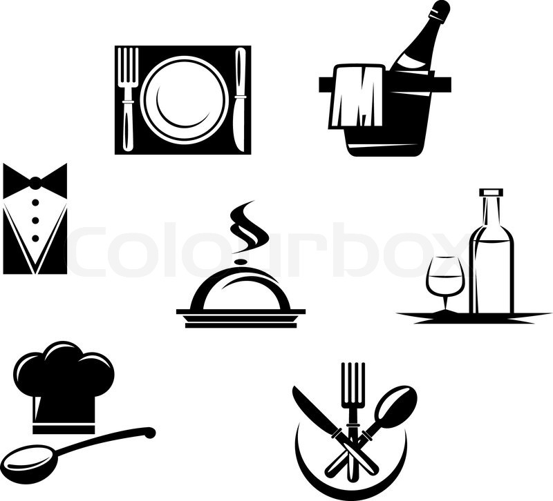800x726 Restaurant Icons And Menu Elements Stock Vector Colourbox