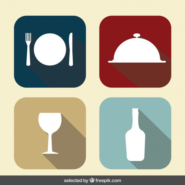 626x626 Restaurant Icons Collection Vector Free Download
