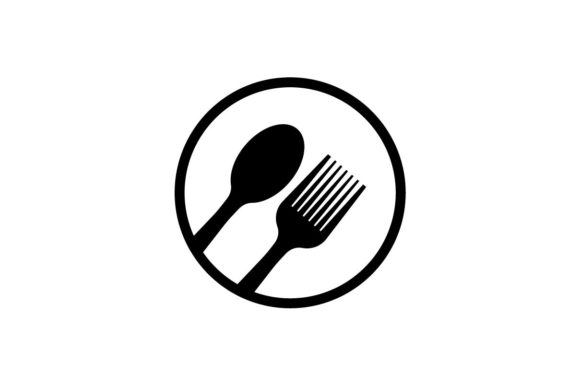 580x386 Restaurant Monochrome Icon Vector Graphic