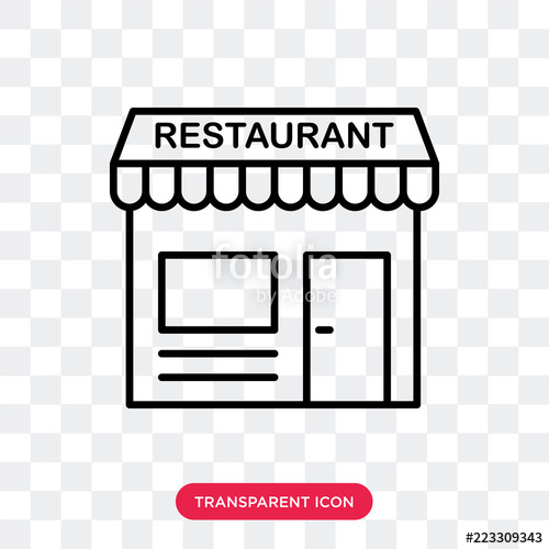 500x500 Restaurant Vector Icon Isolated On Transparent Background