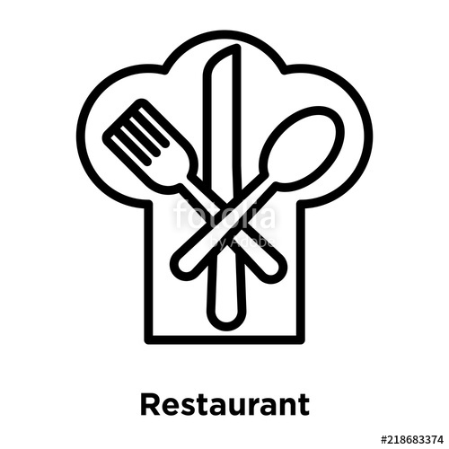 500x500 Restaurant Icons Isolated On White Background Modern And Editable