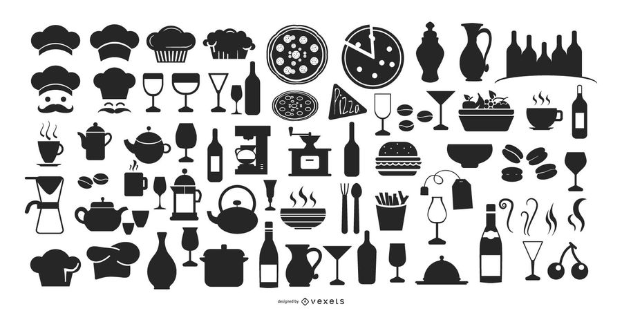 900x450 Creative Icon Pack Of Cafe Restaurant