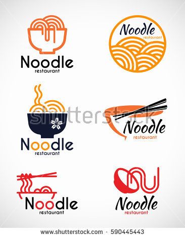 366x470 Noodle Restaurant Food Logo Vector Design Stock Vector