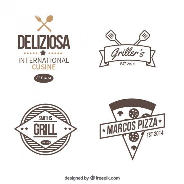 Hand Drawn Restaurant Logos Set Free Vectors Ui Download 626x626 Hand Drawn Restaurant Logos Set Free Vectors Ui Download