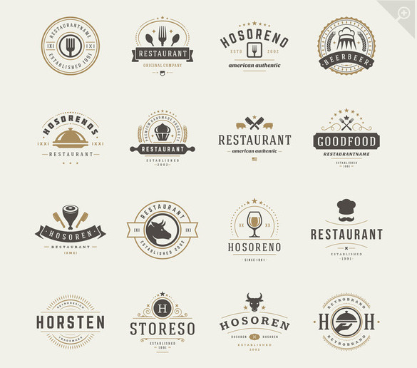Restaurant Logos Free Vector Format Download 585x516 Restaurant Logos Free Vector Format Download