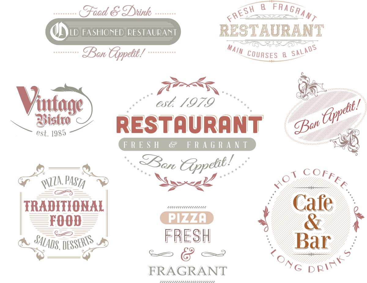 Vintage Restaurant Label Vector Free Download 1200x925 Vintage Restaurant Label Vector Free Download