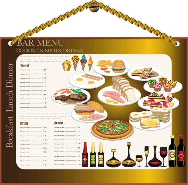 600x593 Restaurant Menu Design Vector Free Vector In Encapsulated