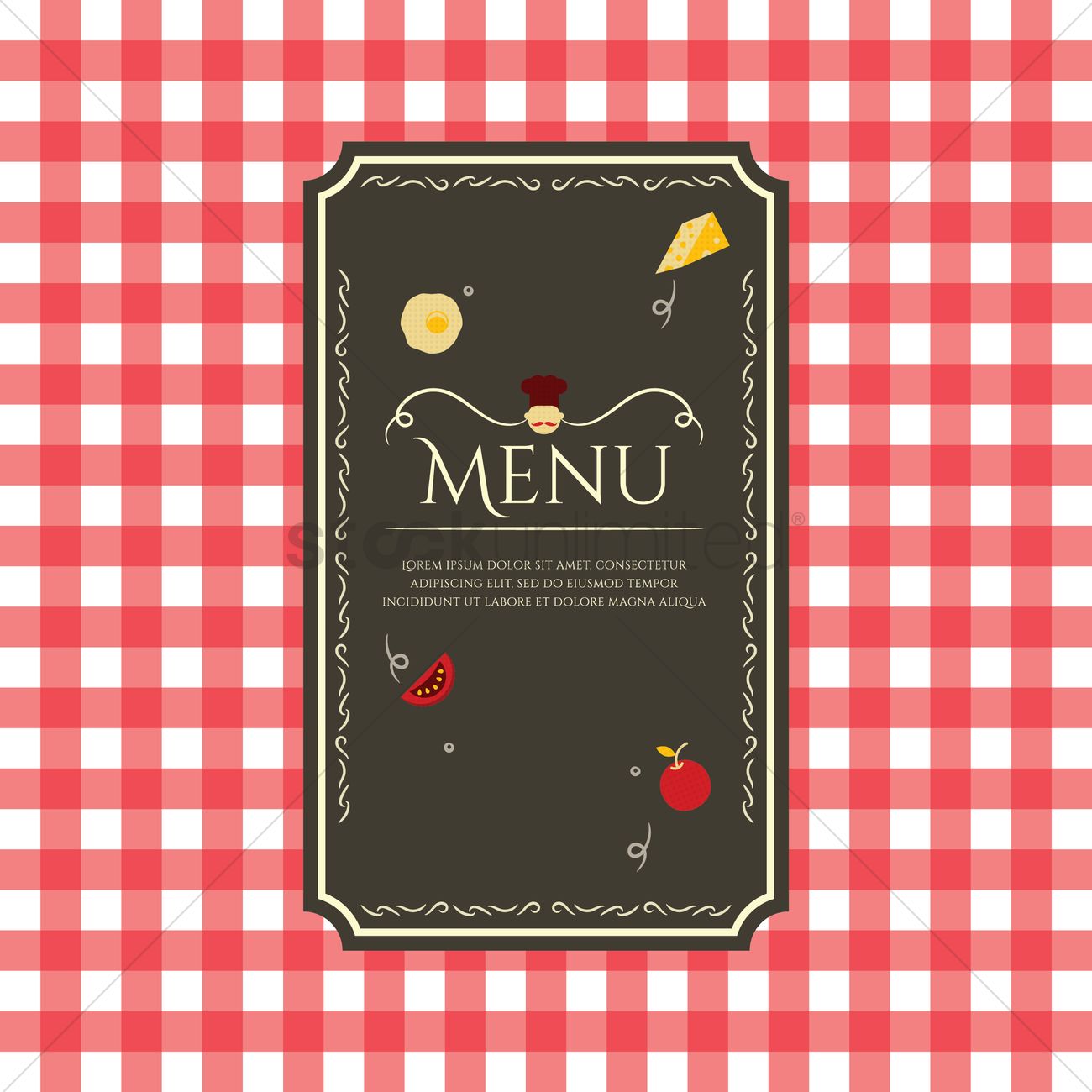 1300x1300 Restaurant Menu Design Vector Image