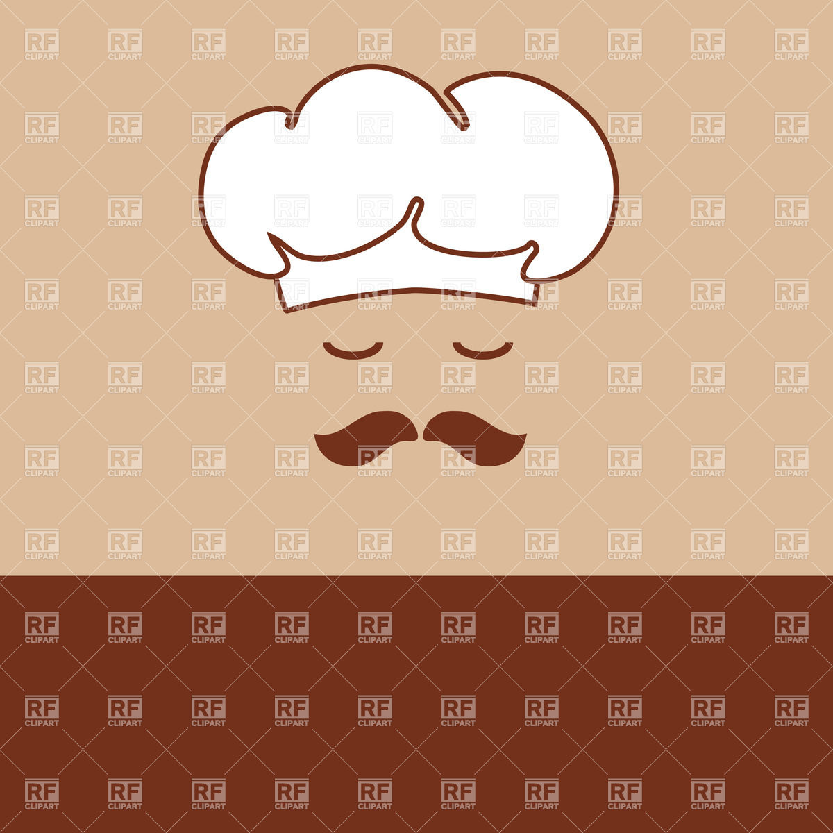 1200x1200 Restaurant Menu Design With Face Of Chef With Moustache Vector