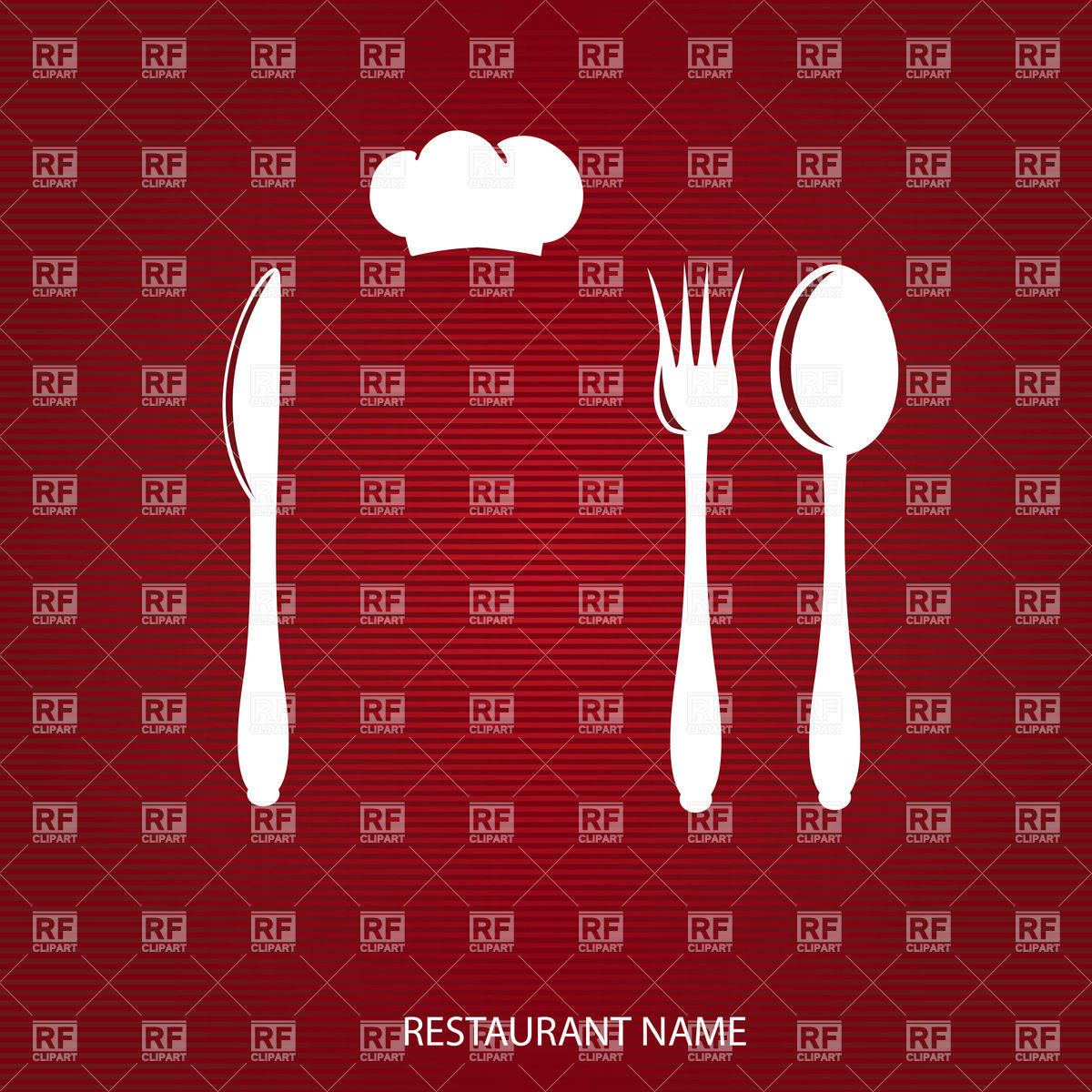 1200x1200 Restaurant Menu Design With Knife, Spoon And Fork Vector Image