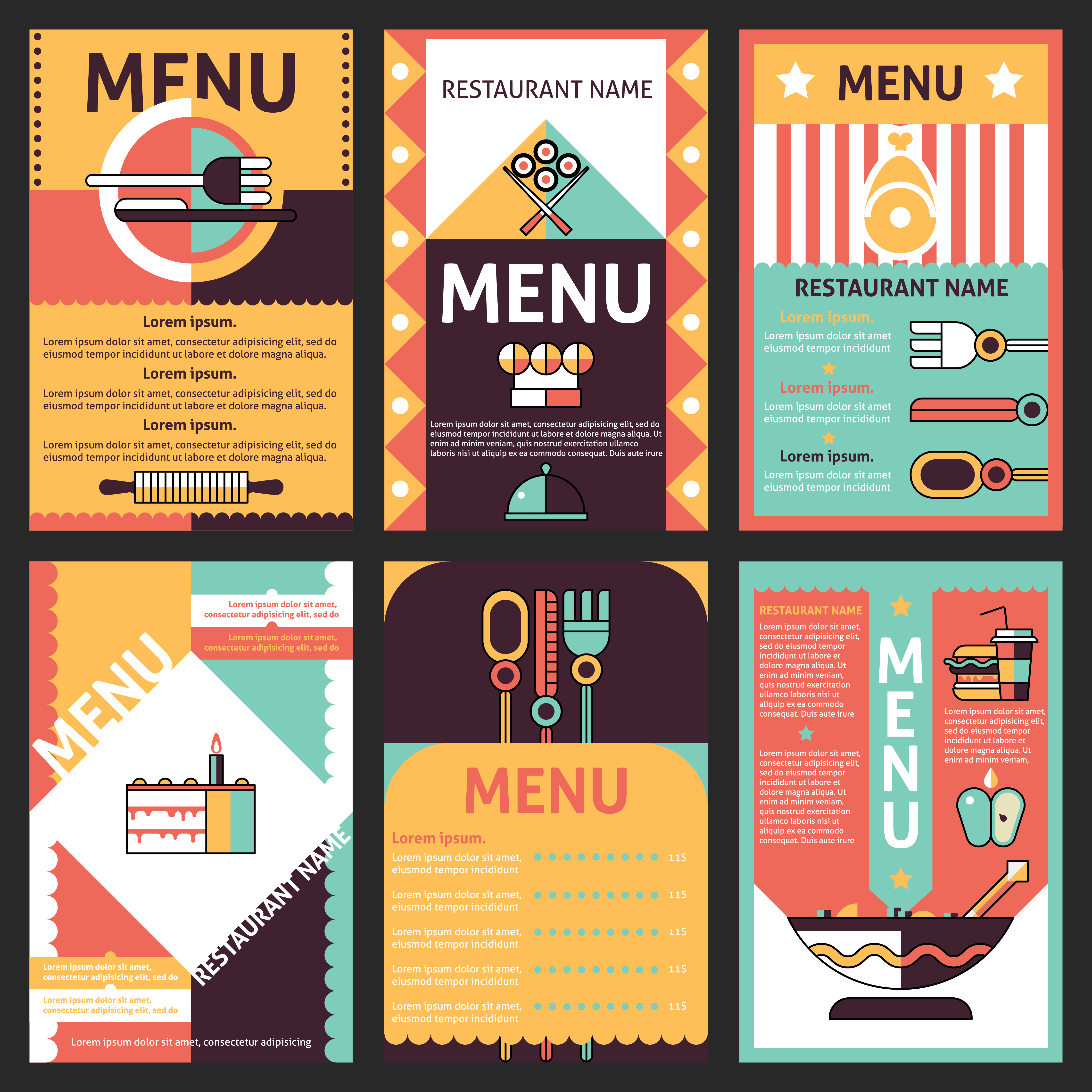4500x4500 Restaurant Menu Designs