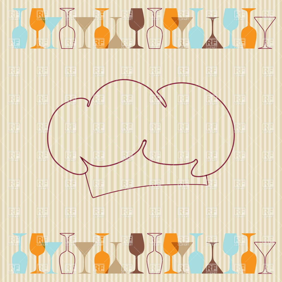 1200x1200 Set Of Different Glasses And Toque Blanche In The Center