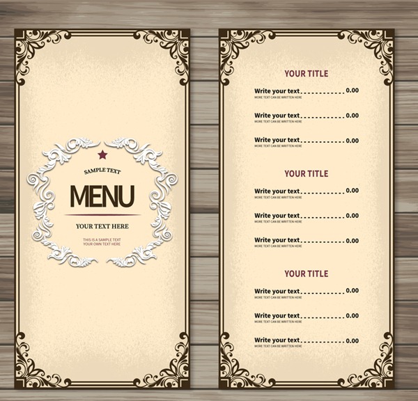 600x576 Simple Restaurant Menu Design Vector Graphics My Free Photoshop