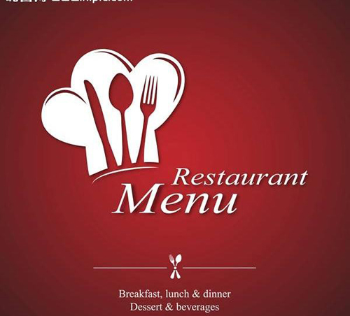 500x452 Dark Red Style Restaurant Menu Design Vector Free Download