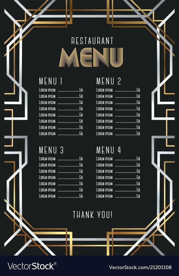 700x1080 Luxury Template Vintage Restaurant Menu Vector Image Brochure