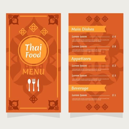 490x490 Thailand Food Restaurant Menu Vector