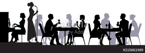 500x184 Scene In The Restaurant People Are Sitting