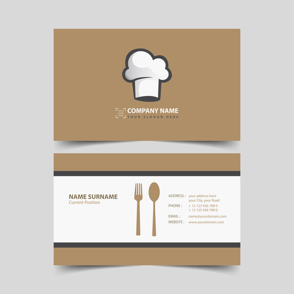 600x600 Restaurant Business Card Vector Free Download