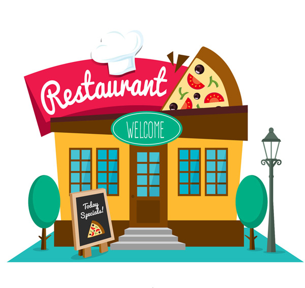 600x568 Cartoon Pizza Restaurant Vector For Free Download Free Vector