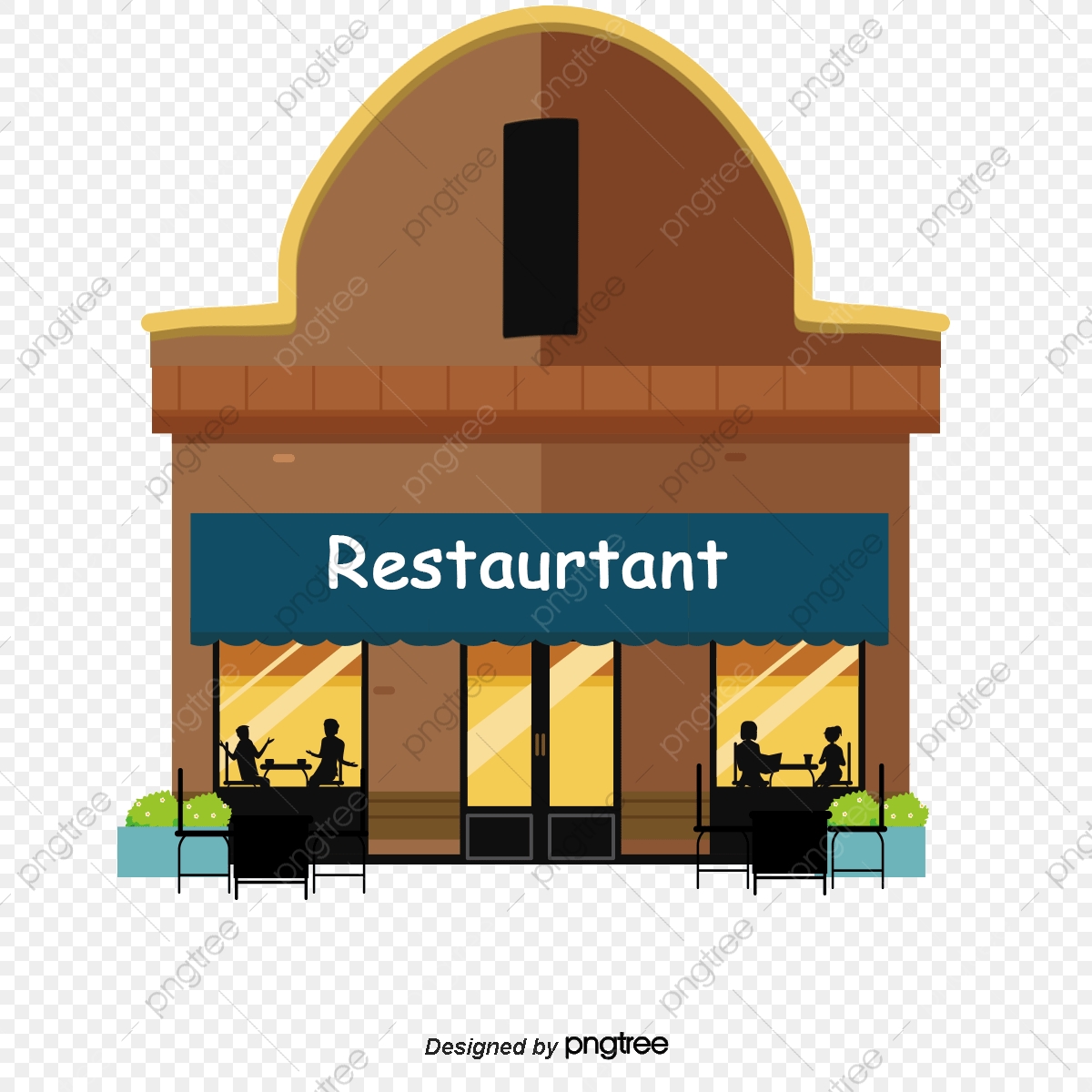 1200x1200 Cartoon Restaurant, Commercial, Shop Renderings, Store Design Png