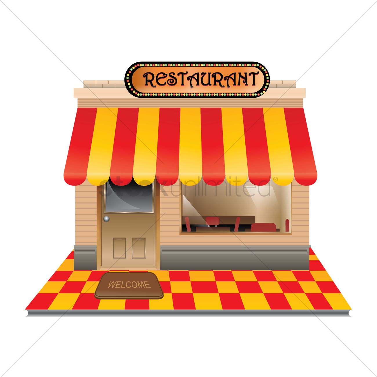 Restaurant Vector Image 1300x1300 Restaurant Vector Image
