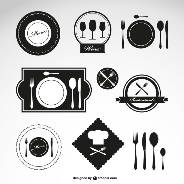 Black Restaurant Logos Vector Free Download 626x626 Black Restaurant Logos Vector Free Download