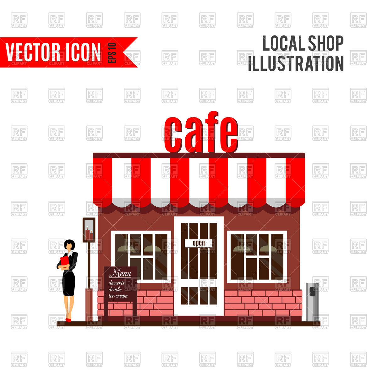 Restaurant Or Cafe Vector Image Of Architecture, Buildings 1200x1200 Restaurant Or Cafe Vector Image Of Architecture, Buildings