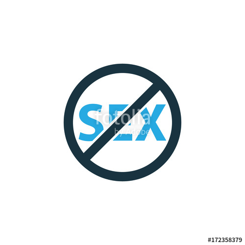 500x500 No Sex Colorful Icon Symbol Premium Quality Isolated Restricted