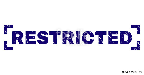 500x260 Restricted Text Seal Print With Corroded Effect Text Label Is