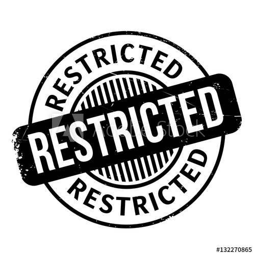500x500 Restricted Rubber Stamp