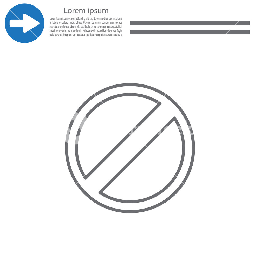 1000x1000 Restricted Line Icon, Vector Design Royalty Free Stock Image