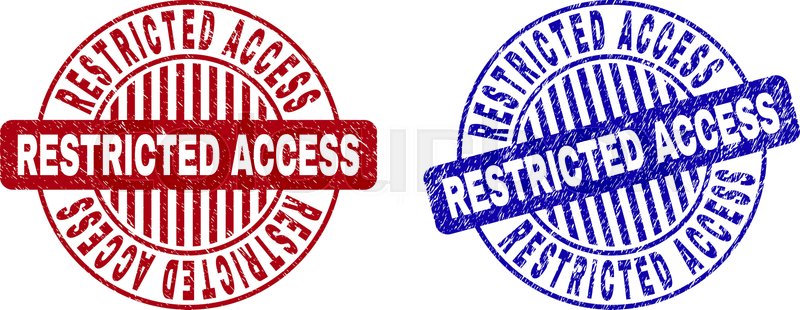 800x310 Grunge Restricted Access Round Stamp Stock Vector Colourbox