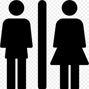 300x300 Pictogram With Man And Woman Toilet Sign Or Restroom Icon Vector