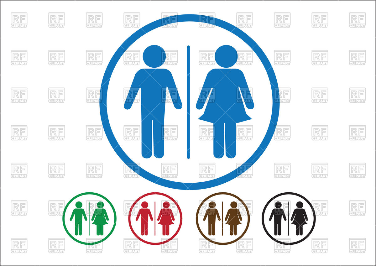 1200x849 Pictogram With Man And Woman Sign, Toilet Or Restroom Icon Vector