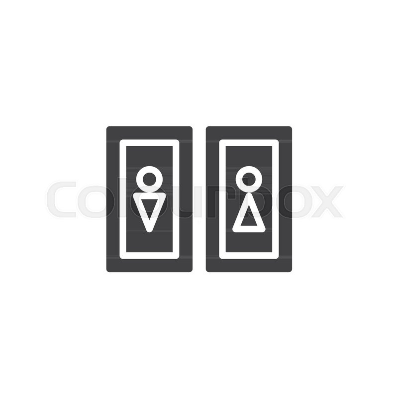 800x800 Restroom Icon Vector, Filled Flat Stock Vector Colourbox
