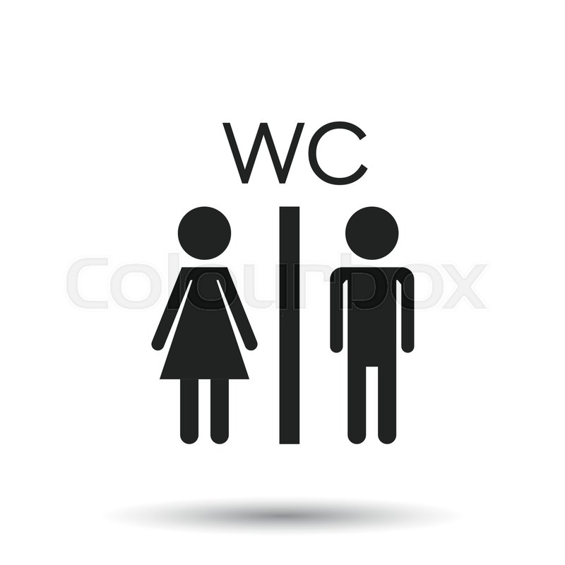 800x800 Vector Toilet, Restroom Icon On White Stock Vector Colourbox