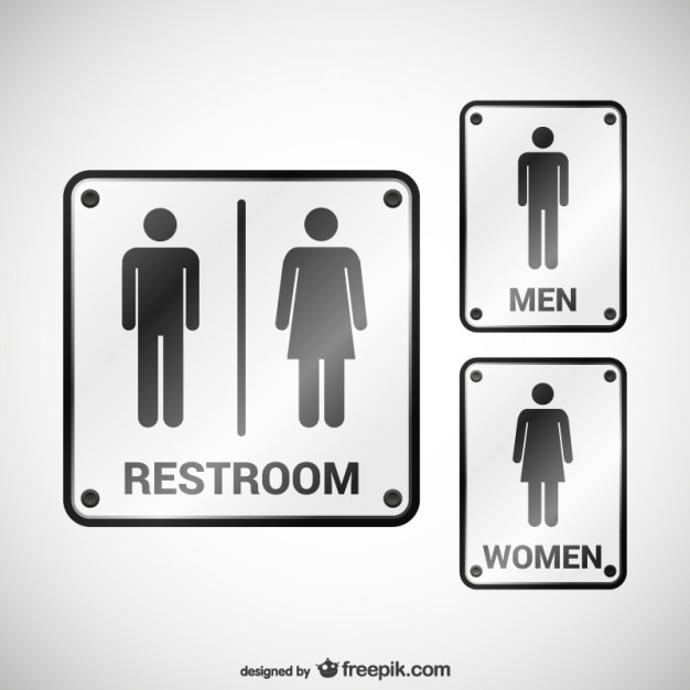 626x626 Restroom Signage Vector Free Download