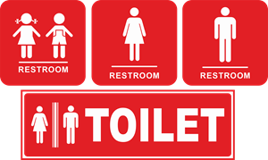 300x179 Toilet Or Restroom Logo Vector