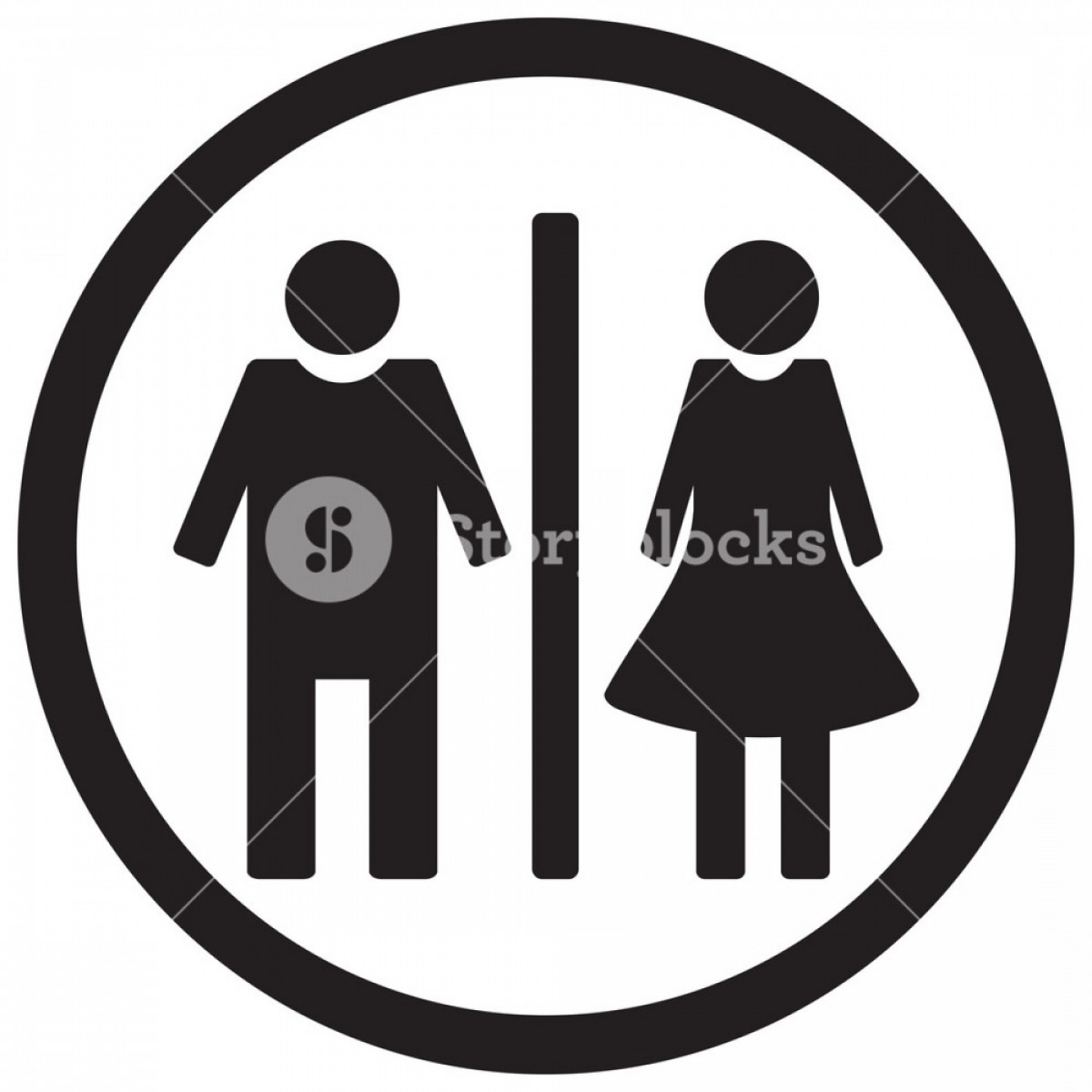 1440x1440 Girls Bathroom Logo Vectors Catamart