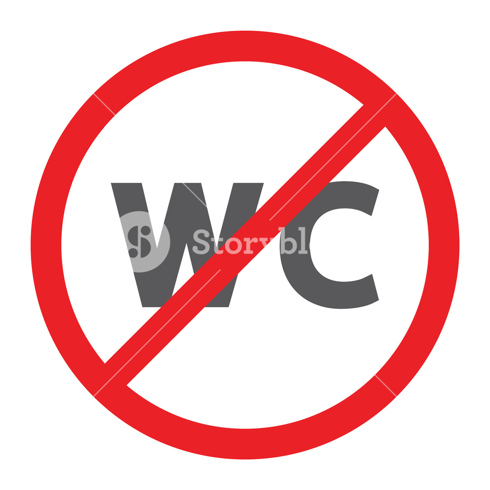 1000x1000 No Wc Glyph Icon, Prohibited And Closed, No Restroom Sign, Vector